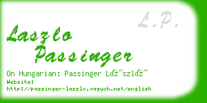 laszlo passinger business card
